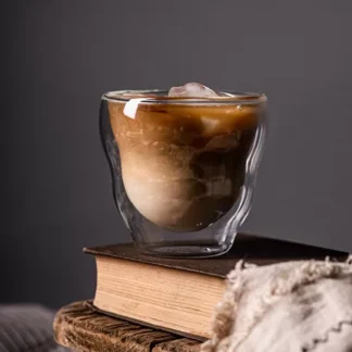 Double-layer coffee cup 200ml layers style