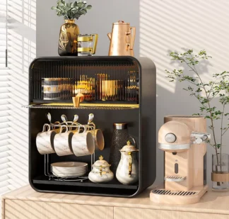 Flip Cabinet Storage Shelf (Black)