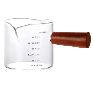 Espresso cup with scale high temperature resistant glass measuring cup