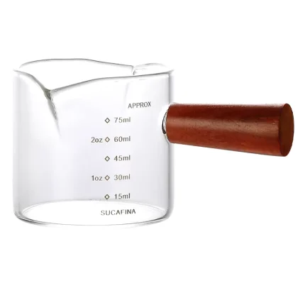 Espresso cup with scale high temperature resistant glass measuring cup