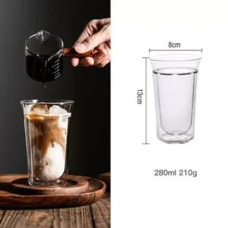 Double-layer coffee cup 280ml fashion style