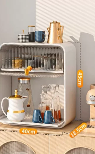 Flip Cabinet Storage Shelf (White)