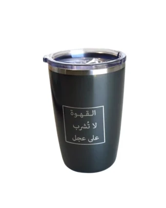 Stainless Steel Vacuum Insulated Coffee Mug with Lid, Double Wall,  Leak Proof, Color: Metallic Grey