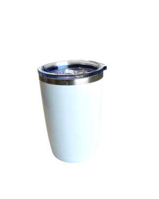 Stainless Steel Vacuum Insulated Coffee Mug with Lid, Double Wall,  Leak Proof, Color: White