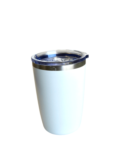 Stainless Steel Vacuum Insulated Coffee Mug with Lid, Double Wall,  Leak Proof, Color: White