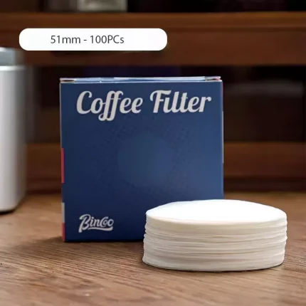 Bincoo 51mm 100Pcs Coffee Powder Bowl Filters Paper For Espresso Coffee Maker