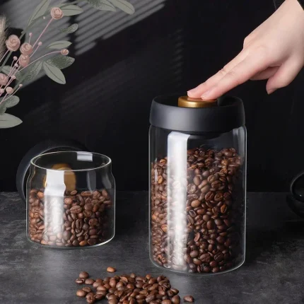 Vacuum Coffee Beans Storage Bottles - جرة زجاج حافظة للقهوة
