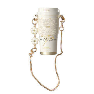 GERM Coffee Straw Cup Camellia Shining Vacuum Tumbler - White