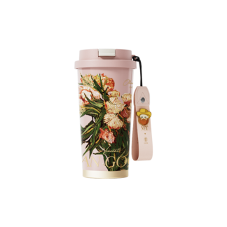 GERM Coffee Straw Cup Van Gogh Series Shining Vacuum Tumbler - Pink
