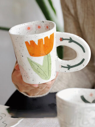 Art Coffee Cup Cute Mug Hand Painted