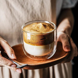 Glass Coffee Cup Set Double Walled Glass Mug Heat-resistant Milk Espresso Cup Cappuccino Mug Juice Tea Cup 240/300ML
