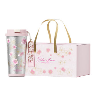 Sakura Vacuum Tumbler – Titanium - Gift Package