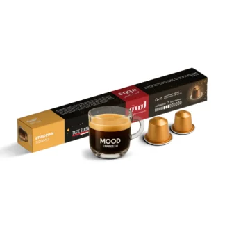 Mood Ethiopian Sidamo - Single Origin, 100% Arabica, Nespresso Compatible Aluminium Capsules, 10 Pods