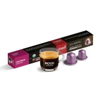 Mood Organic Colombian - Single Origin, 100% Arabica, Nespresso Compatible Aluminium Capsules, 10 Pods