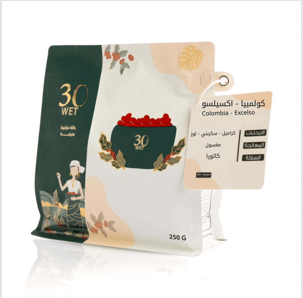Wet 30- Columbia Excelso 250g coffee beans